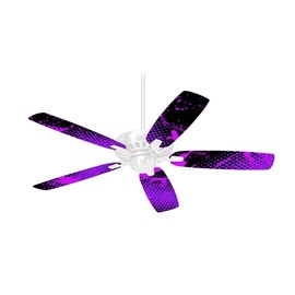 Halftone Splatter Hot Pink Purple - Ceiling Fan Skin Kit fits most 42 inch fans (FAN and BLADES SOLD SEPARATELY)