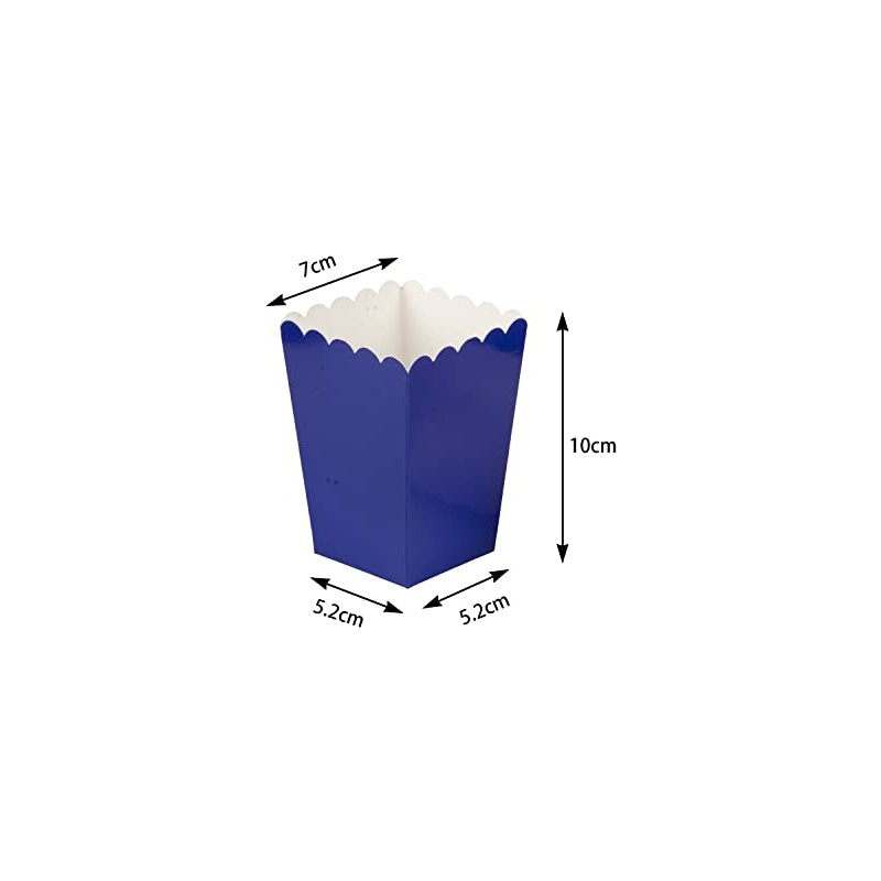 CC wonderland zone 24pcs Navy Blue Mini Popcorn Boxes Paper