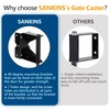 SANKINS Spring Loaded Gate Caster for Wooden Gate PVC Fence,