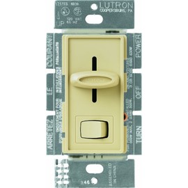 Lutron Skylark Preset Dimmer, 1000-Watt Incandescent, Single-Pole/3 Way, S-103P-IV, Ivory