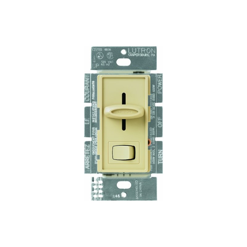 Lutron Skylark Preset Dimmer, 1000-Watt Incandescent, Single-Pole/3 Way, S-103P-IV, Ivory