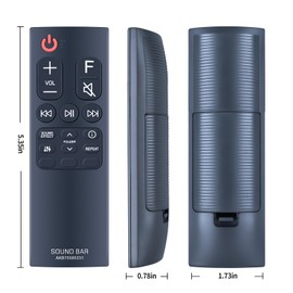 ZWP AKB75595331 Replacement Remote Control fit for LG Soundbar SL6Y SPL5B-W SNC4R SPH4B-W SPJ4-S S65S3-S SL4Y SL7Y SN6Y SPN5B-W SL4 SPH4B-W SL5Y SN7CY