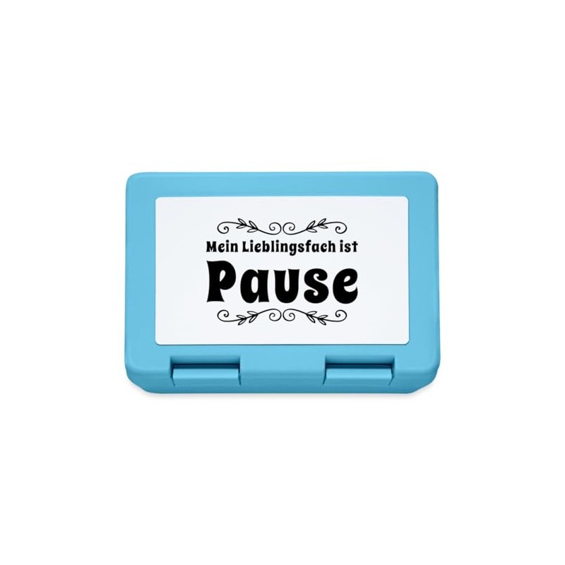 Spreadshirt Mein Lieblingsfach Ist Pause Brotdose Lunchbox, One size, Saphirblau