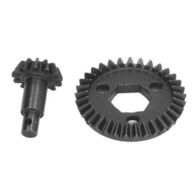 RC Bevel Gear Set Lightweight Black High Strength 33T 13T RC Diff Ring Pinion Gearsfor Axial 1/18 UTB18 Capra RC Crawler