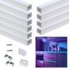Muzata 10Pack 3.3FT Plus-Size Silver LED Strip Channel Milky Diffuser