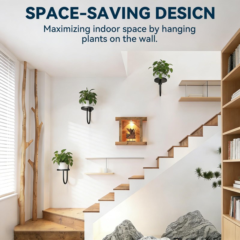 Wall Planters for Indoor Plants, 3 Pack Wall Mounted Plant