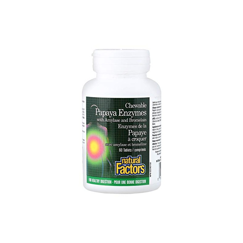 Chewable Papaya Enzymes, 60 Tabs by Natural Factors