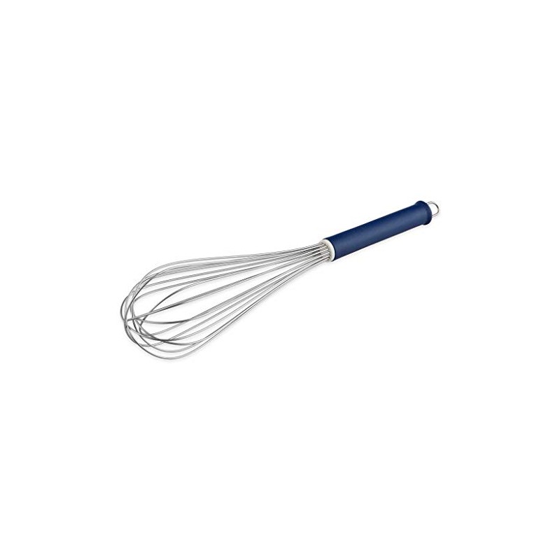 thermohauser Whisk (Stainless Steel) 35cm Length Blue Plastic Handle and