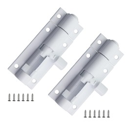 Guifeng 2PCS White Sliding Latch Door Bolt 2inch Sliding Lock Inside Door Bucket Latch Wooden Door Bolt Door Bolt Anti-Theft Burglar Door Buckle for Screen Door Storm Door Cabinet Door Window