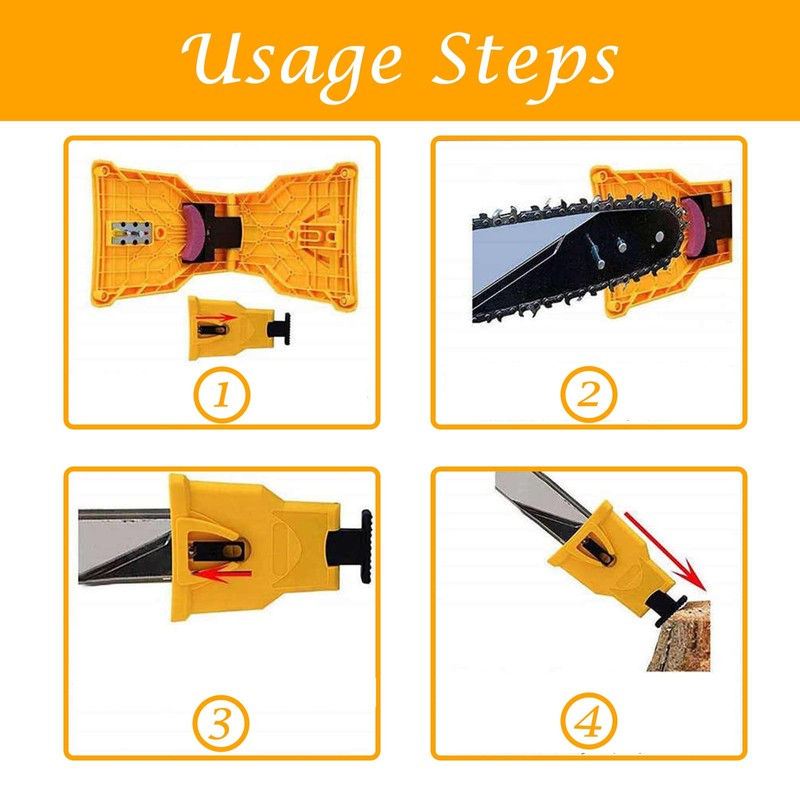 Portable Chain Sharpener, Saw Chain Sharpener, Chainsaw Sharpener Kit, Universal