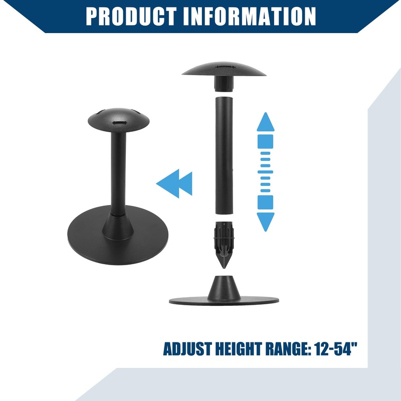 Hihaha Boat Cover Support Pole ABS Adjustable Height from 12"