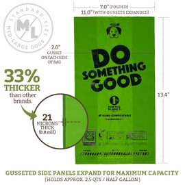 Doggy Do Good Poop Bags for Dogs (200 Ct), Easy Open Dog Poop Bags Rolls, Certified Home Compostable