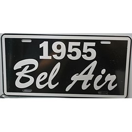 Metal License Plate 1955 55 BEL AIR 6x12 FITS Chevy Convertible 283 348 409 327 396 427 S/S Hot Rod BAR Shop Home Office Garage Man CAVE Restaurant Wall Art Collection Classic Custom Novelty Gift