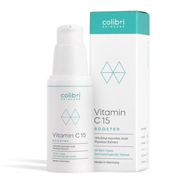 Colibri Cosmetics Vitamin C Serum High Dose with Hyaluronic Acid Anti-Ageing Moisturiser - 55 ml Natural Cosmetics, Made in Germany