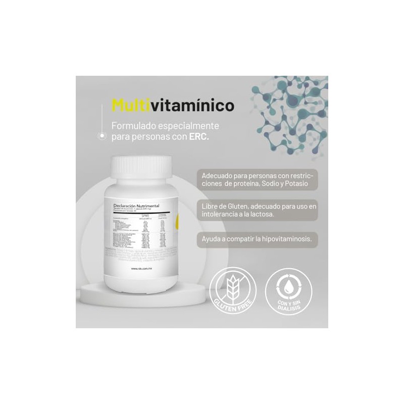 Multivitamínico NIN Complejo B, Vitamina C, D, B12, Hierro