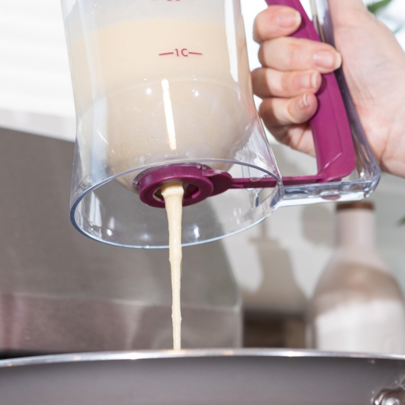 Pancake Batter Dispenser - 4-Cup Batter Dispenser with Squeeze Handle