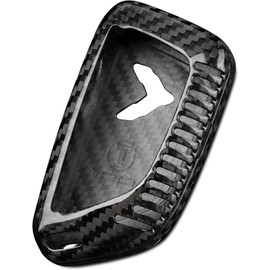 T-carbon Key Fob Case Cover Compatible with Corvette C8, Real Carbon Fiber Key Fob Case Compatible with C8 Corvette 2020 2021 2022 2023 2024 Car Remote Control Key(Black)