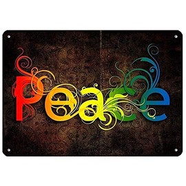Tin Sign For New Vintage Retro Metal Sign Peace Outdoor Garage Street & Home Bar Club Retaurant Wall Decor Signs 12X8 Inch