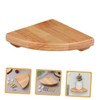 OHPHCALL Space Saving Corner Mounting Shelf Wooden Standing Shelf for