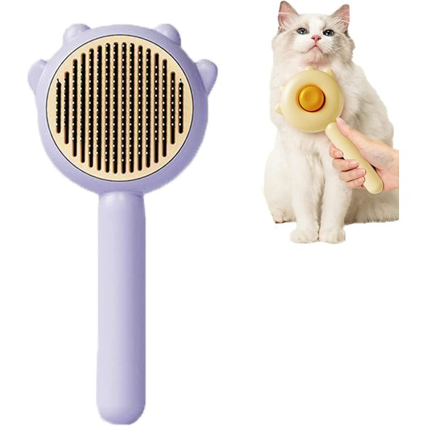 Magic Pet Comb Pet Hair Cleaning Brush Cat Grooming Brush Long or Short Hair Cat Dog Pet Massage Brush Kitten Self Cleaning Comb Remove Knot Care Comb
