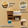 Miettebechio 1/12 Miniature Dollhouse Bathroom Set Sink Cabinet Furniture