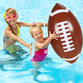 Sanwuta 37 Inches Giant Jumbo Inflatable Football with Tee Set for Game Football Birthday Party Decorations Sports Football Party Favors Football Decor Gifts for Kids Boys Girls Adults (1)