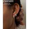 ZHESHY Gold Hoop Earrings Set for Women Trendy 925 Sterling