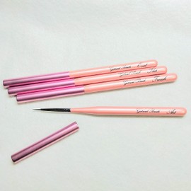 Gel Brush Gel Nail Coral Pink Oval Brush Brush Nail Brush Nail Gel Nail Brush with Cap Nail Supplies Nail Art Nail Tool Self Nail (Oval Bink)