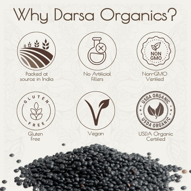 Darsa Organics Sabut Urad Dal 2 lb – USDA Organic
