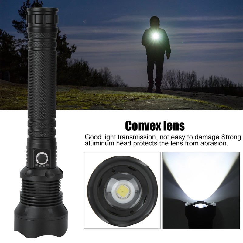 XHP70 9000LM 3 Lighting Modes LED Flashlight USB Strong Light