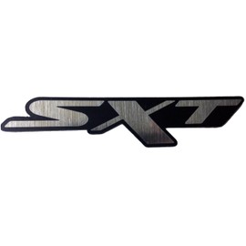 24Designs Compatible Sxt Grille Trunk Emblem Black Silver Version 1 Replacement for Dodge