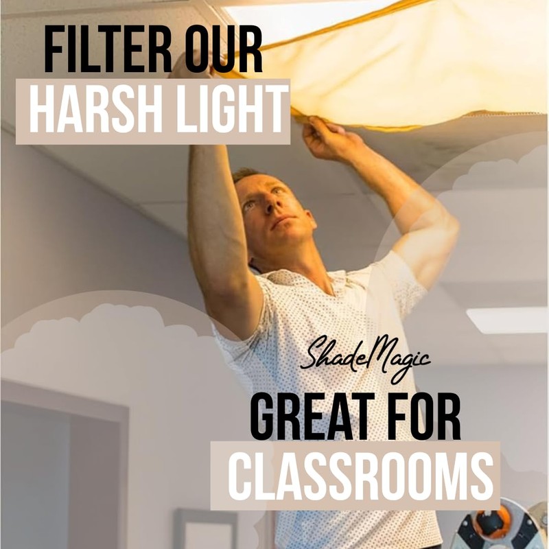 ShadeMAGIC Fluorescent Light Filter Covers - Mocha - Diffuser Pack;