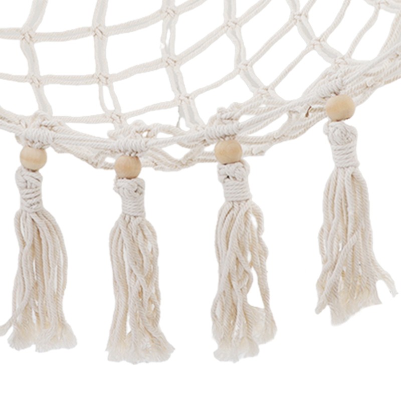 Storage Hammock Triangular Bohemian Style Cotton Rope Weaving Stuffed Animal