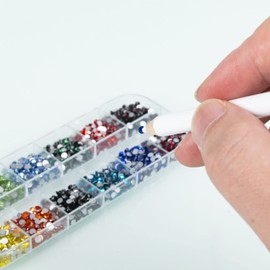 MAEXUS Rhinestones for Nails, Rhinestones Nails with Tweezers and Drill Pen for Nail Art Crafts, Face Makeup, DIY and Professional Use, Colour