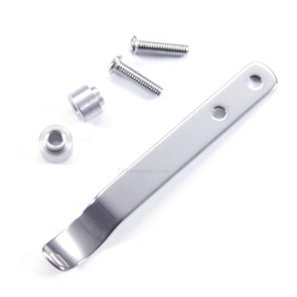 EZSMITH (Model 35 Universal Pocket Clip - (Satin Finish) - Replacement Pocket Clip for Folding Knives, Cell Phones, Flashlights, Tactical Gear, Wallets, Tools