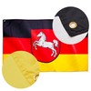 Runesol Lower Saxony Flag for Balcony, 91 x 152 cm,
