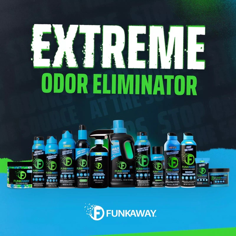 FunkAway Odor Eliminating Spray for Shoes Pack of 4 Powerful