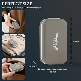 Professional Pill Cutter for Small & Large Pills - Cutting & Storage 2 in 1 Tablet Cutter for Pills Accurate Cutting - Portable Pill Splitter with Blade and Storage Compartment for Travel & Daily Use