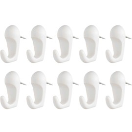 レック [本体=スチロール樹脂、ピン=ステンレス鋼線] ピンフック 10個入 ホワイト H-428