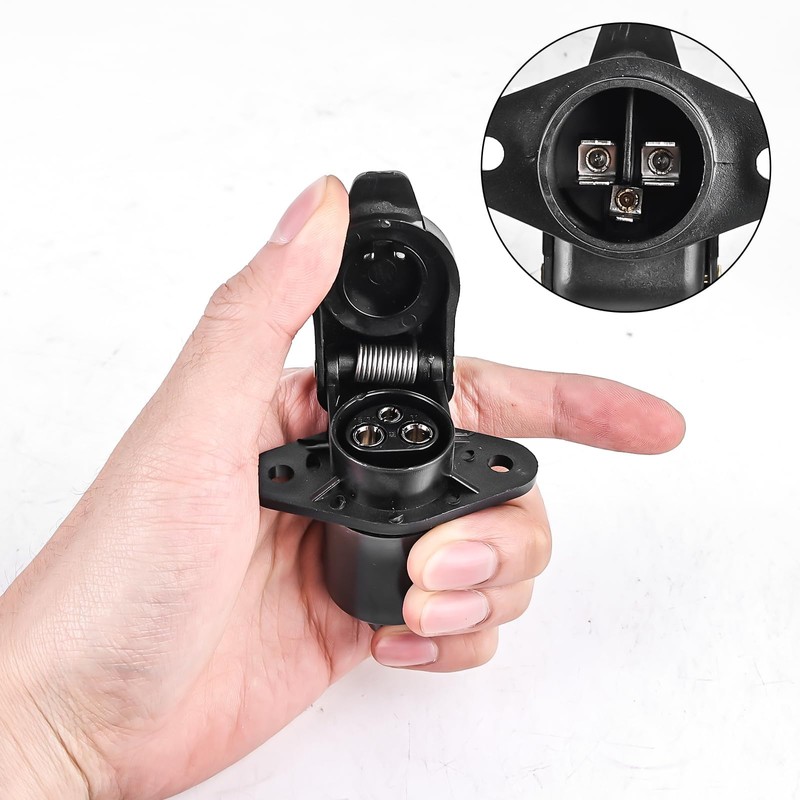 GOMETY Pack of 3 3-Pin Plug and Socket, 12 V