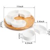 SOUJOY 11'' Lazy Susan Serving Tray, Porcelain Appetizer Divided Serving