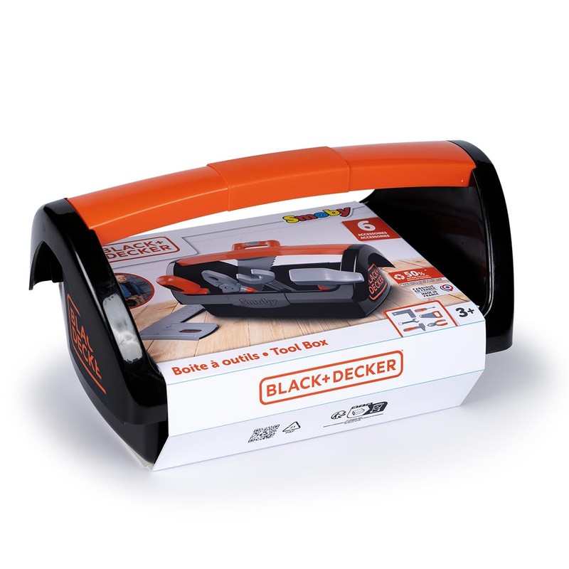 Smoby - Black + Decker - Tool Box + 6