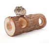 AIMALL Solid Wood Activity Tunnel for Hamsters and Gerbils, Natural