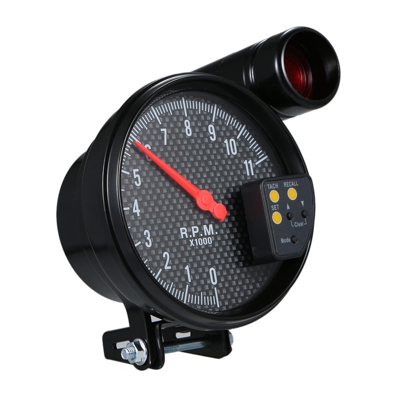 Shkalacar 5 Inch Tachometer Gauge Carbon Fiber 7 Colors Backlight,