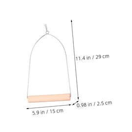 CIYODO Hummingbird Swing Bird Cage Natural Wooden Parrot Swing Stand with Durable Frame for Multiple Birds Promotes Balance and Play for Parakeets Cockatiels and Lovebirds