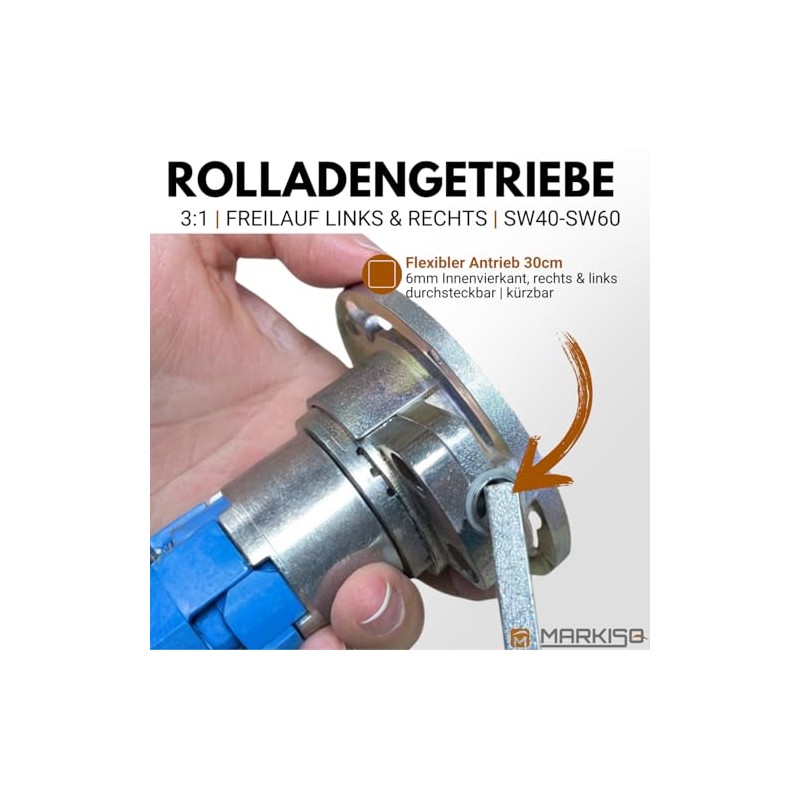 Roller Shutter Gear 3:1 - Crank Gear [Freewheel Right] for