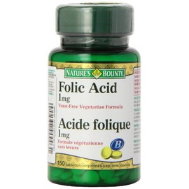 Nature's Bounty Folic Acid 1 mg 150 Tablets (Packaging May Vary)