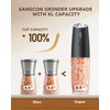 UPGRADED RECHARGEABLE 9OZ Sangcon Gravity Electric Salt and Pepper Grinder