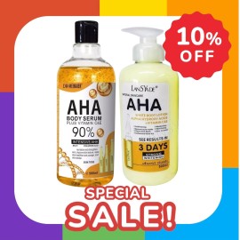 LANSYADE 2-pc AHA Strong Brightening Serum+ Lotion Vitamin C Skin Whitening USA Stock