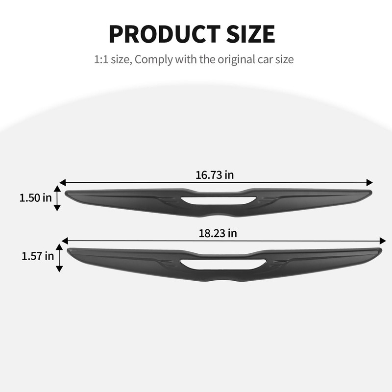 JeCar Front Bumper Grille Rear Trunk Emblem Badge Trim Cover